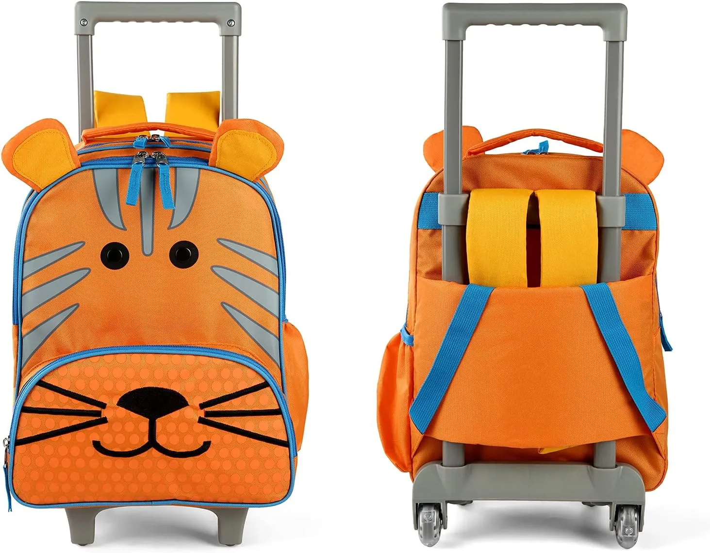 Toddler Rolling Backpack 16 inch Kids Wheeled Backpack Boys Girls Travel School Children Luggage Toddler Trip, Lion