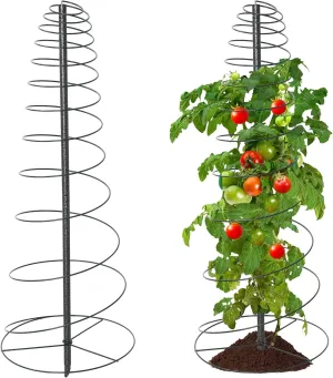 Tomato Cage, 45" Trellis for Climbing Plants Indoor Outdoor, Garden Trellis with Poles Adjustable, Metal Tomato Plant Support for Vegetables Bean Cucumber Climbing Plant Growing Rose Trellis