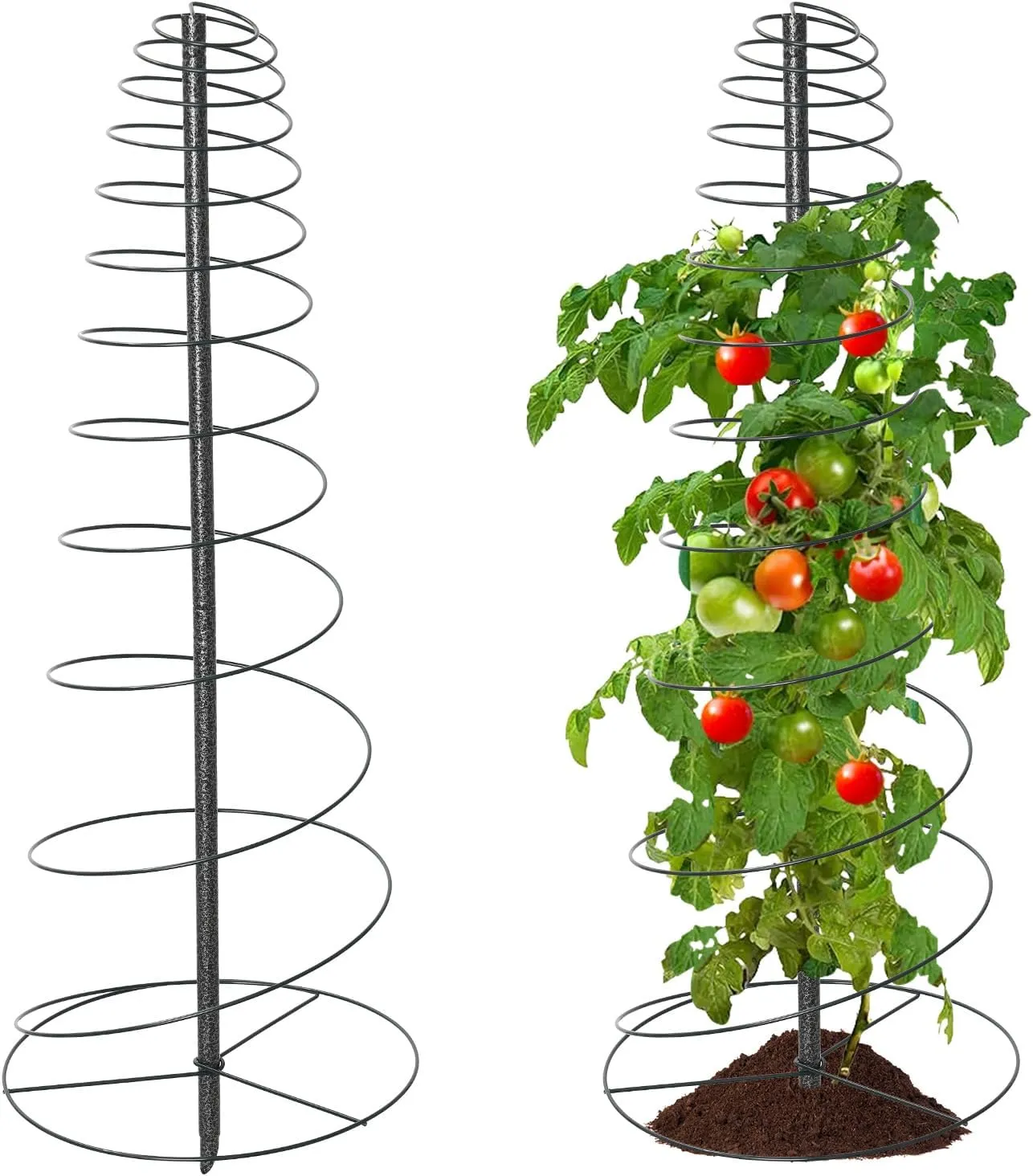 Tomato Cage, 45" Trellis for Climbing Plants Indoor Outdoor, Garden Trellis with Poles Adjustable, Metal Tomato Plant Support for Vegetables Bean Cucumber Climbing Plant Growing Rose Trellis