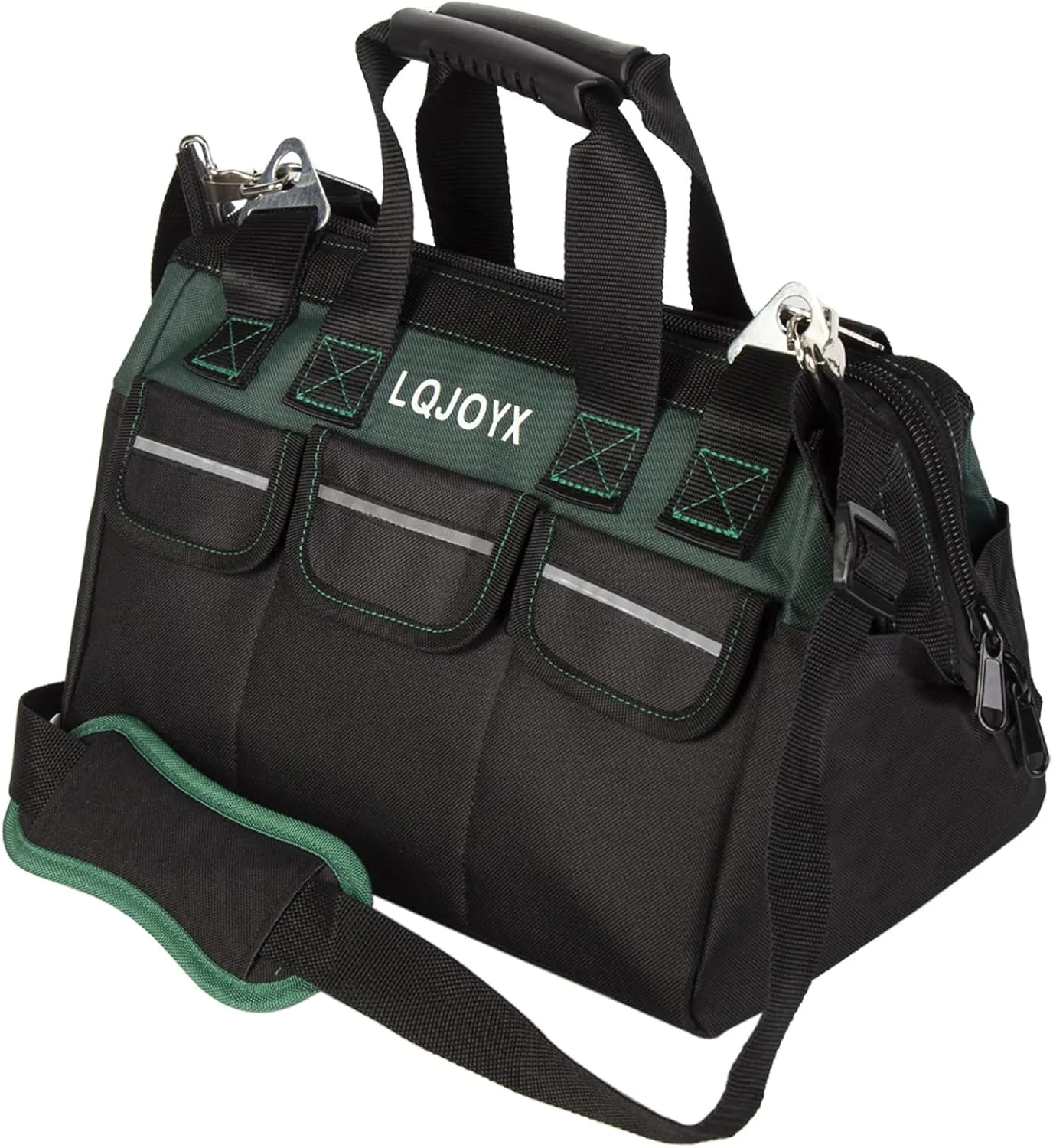 Tool Bag for Men Thickened Oxford Cloth LQJOYX Heavy Duty Tool Bags, 16 Inch Waterproof Large Capacity Electrician Tool Bag, Adjustable Shoulder Strap technician tool bag, Father's Day Mechanic Gift