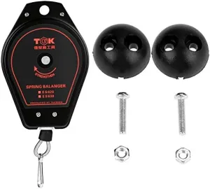 TOPINCN Spring Balancer Retractable 0.6~2.0kg Capacity Heavy Duty Hanging Tool Holder Hanger Assembly-line Fixtures ES620(Black)