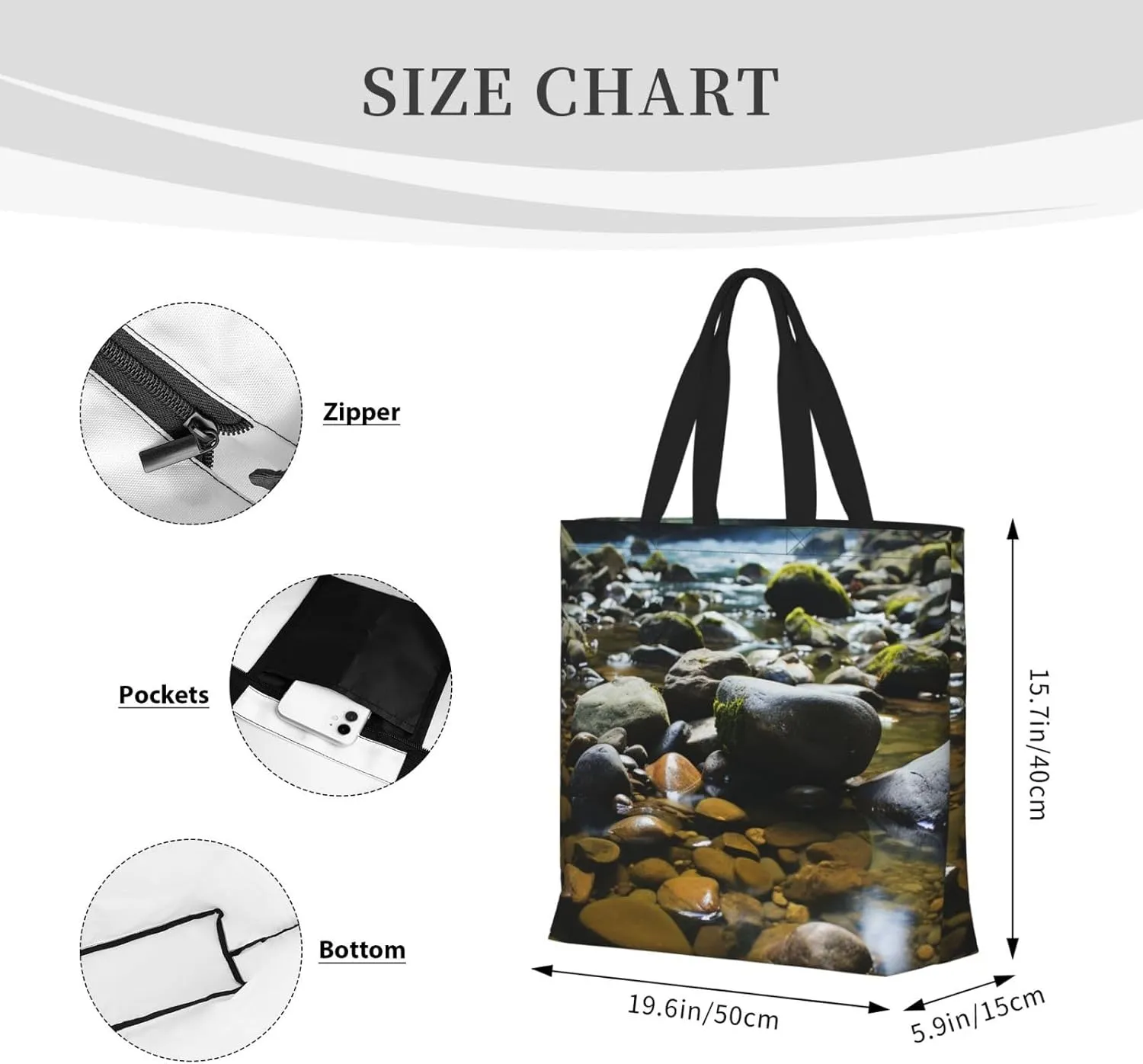 Tote Bag for Women Grocery Bag Reusable Shopping Bag Succulent Plant Handbag Foldable Shoulder Bag