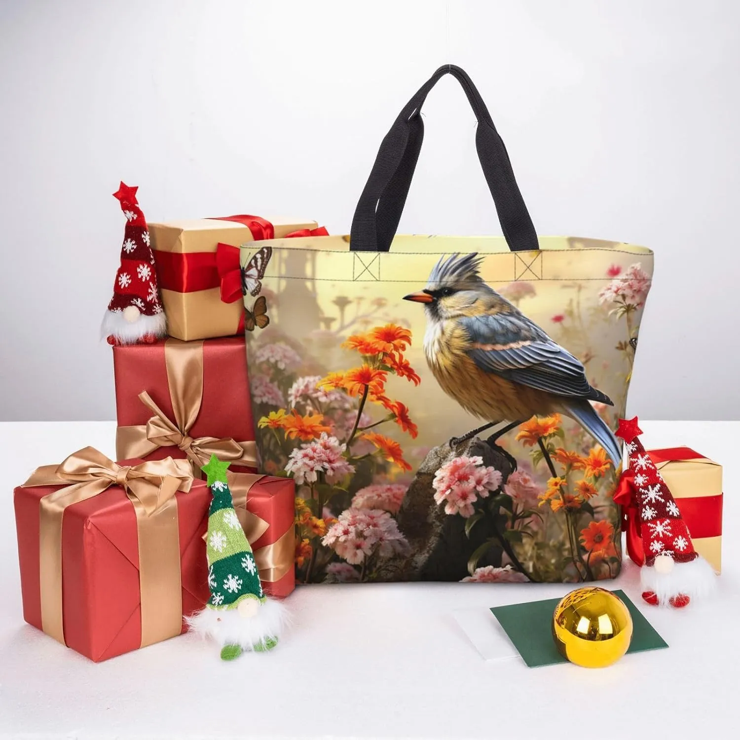 Tote Bag for Women Grocery Bag Reusable Shopping Bag Succulent Plant Handbag Foldable Shoulder Bag