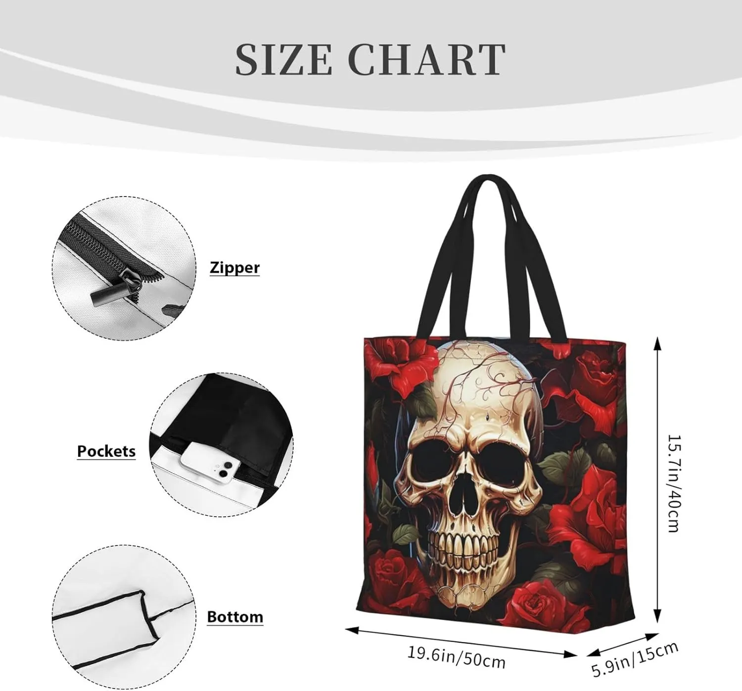 Tote Bag for Women Grocery Bag Reusable Shopping Bag Succulent Plant Handbag Foldable Shoulder Bag