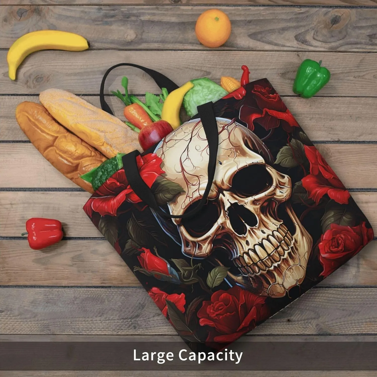 Tote Bag for Women Grocery Bag Reusable Shopping Bag Succulent Plant Handbag Foldable Shoulder Bag