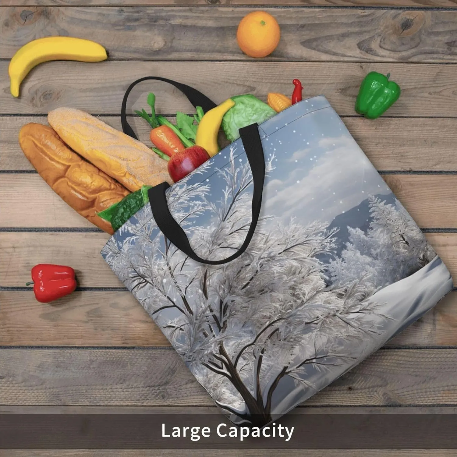 Tote Bag for Women Grocery Bag Reusable Shopping Bag Succulent Plant Handbag Foldable Shoulder Bag