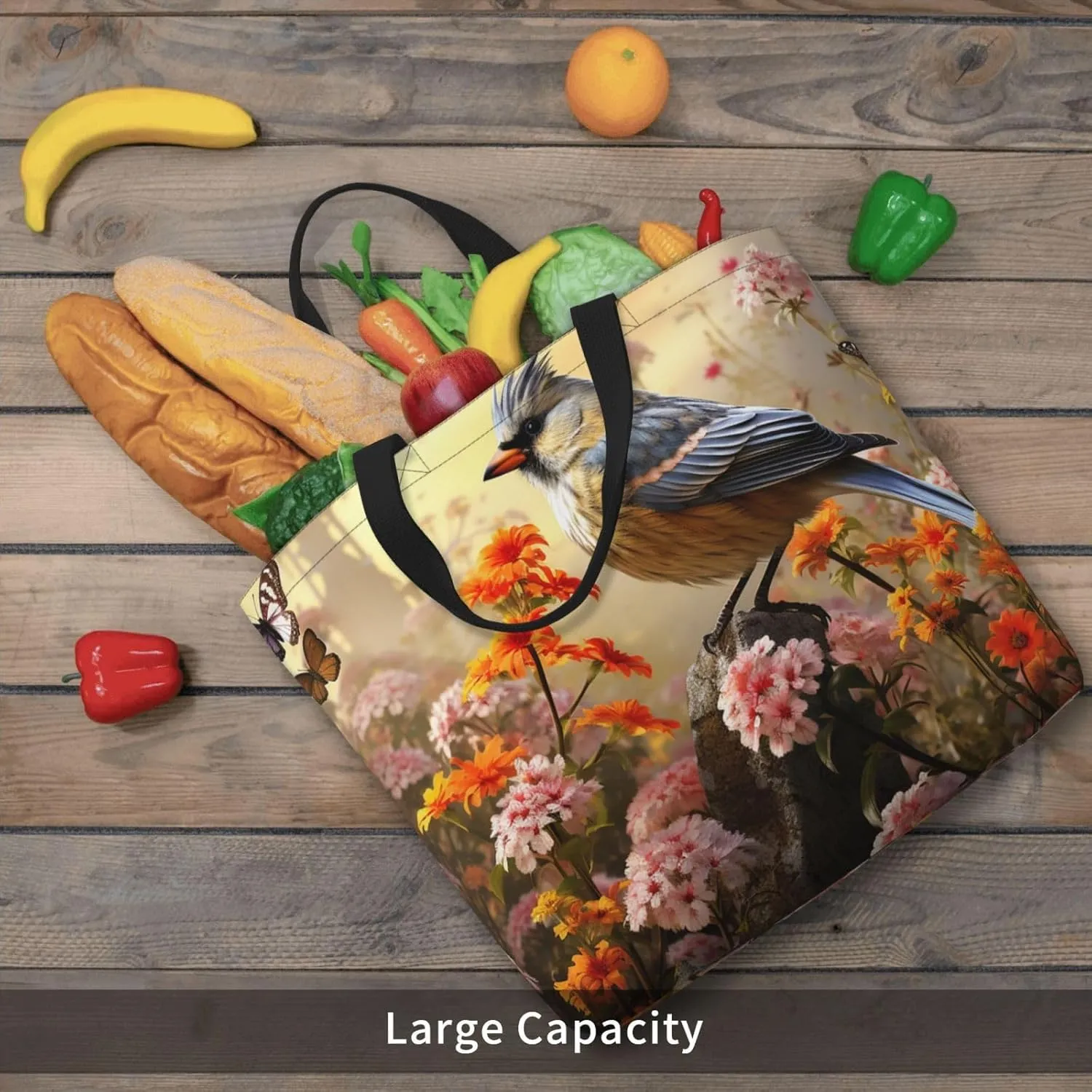 Tote Bag for Women Grocery Bag Reusable Shopping Bag Succulent Plant Handbag Foldable Shoulder Bag