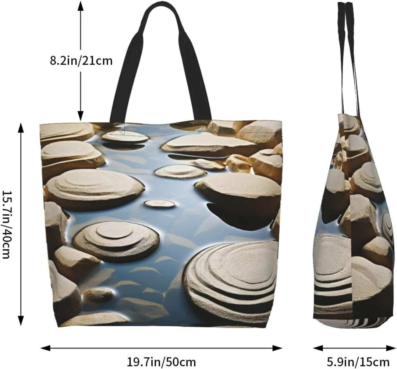 Tote Bag for Women Grocery Bag Reusable Shopping Bag Succulent Plant Handbag Foldable Shoulder Bag