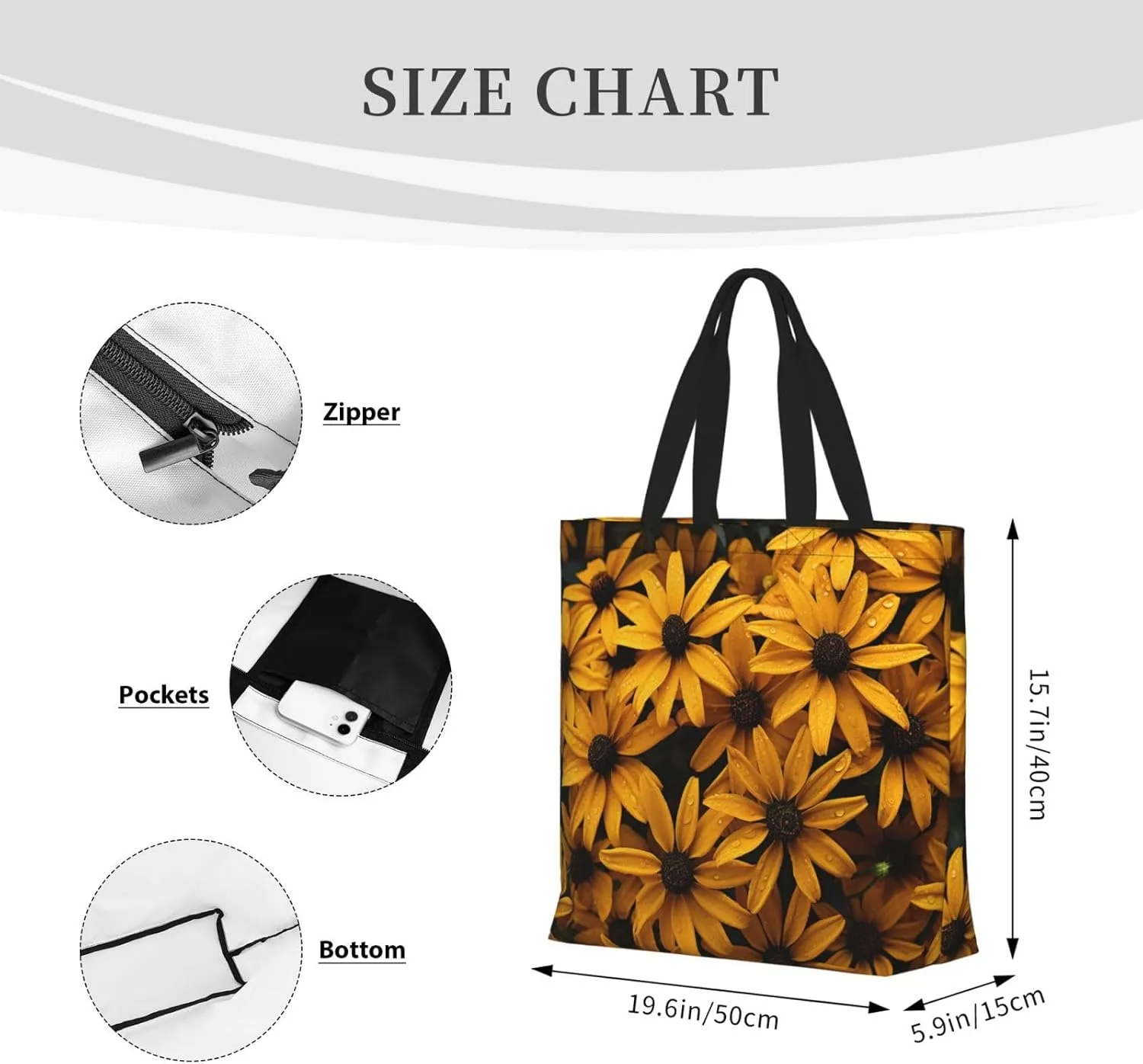 Tote Bag for Women Grocery Bag Reusable Shopping Bag Succulent Plant Handbag Foldable Shoulder Bag