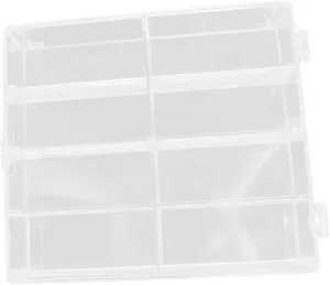 TOYANDONA Plastic Display Box with Compartments Organizer Case for Car Models Action Figures Collectibles Transparent Design Non Slip Base Easy Access with Magnetic Door