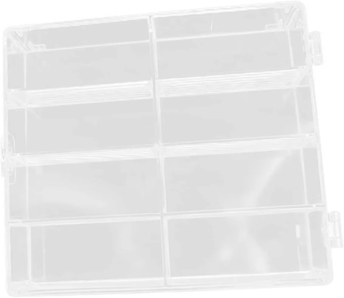 TOYANDONA Plastic Display Box with Compartments Organizer Case for Car Models Action Figures Collectibles Transparent Design Non Slip Base Easy Access with Magnetic Door