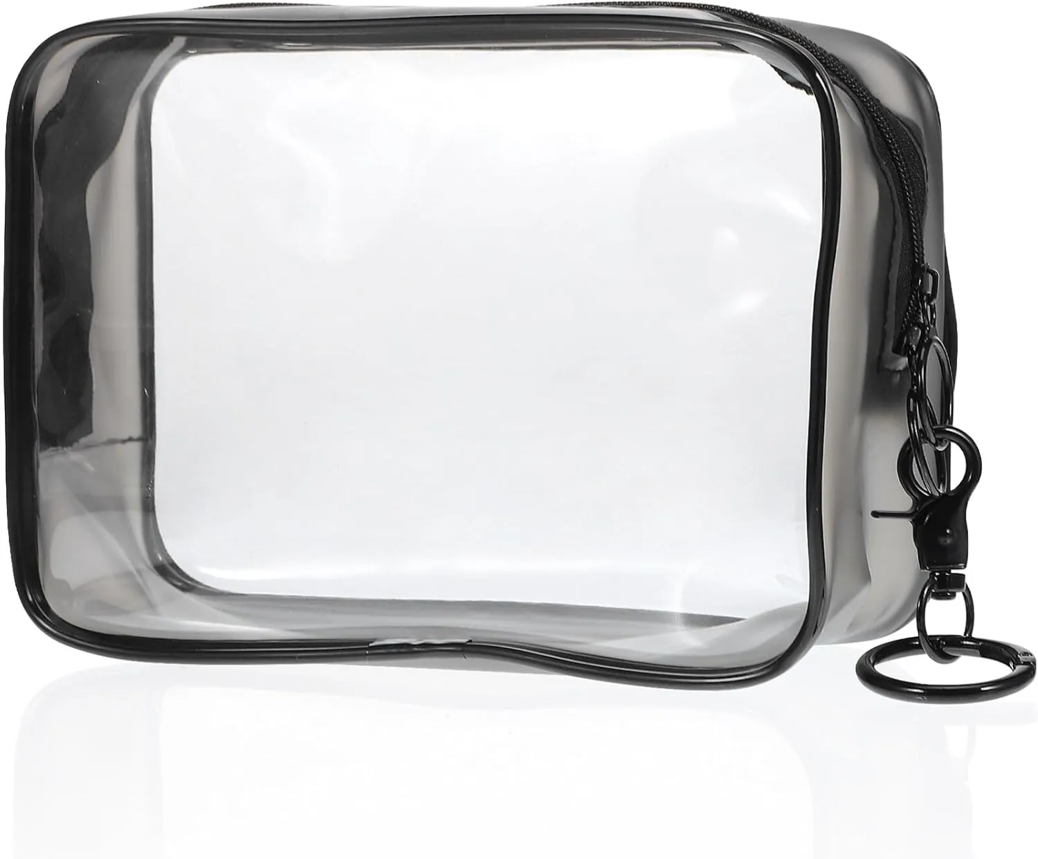 Toyvian Clear Figure Display Bag Carrying Doll Bags Cases for Collectibles with Keychain, Collection Display Box Clear Pouches with Zipper, PVC 12x6x17cm, 25.50X12.00X6.20CM