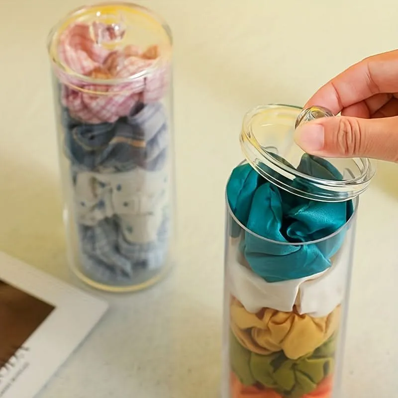 Transparent Acrylic Hairband and Makeup Organizer Box