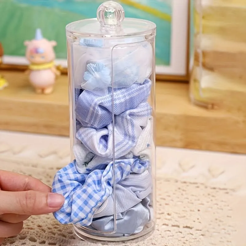 Transparent Acrylic Hairband and Makeup Organizer Box