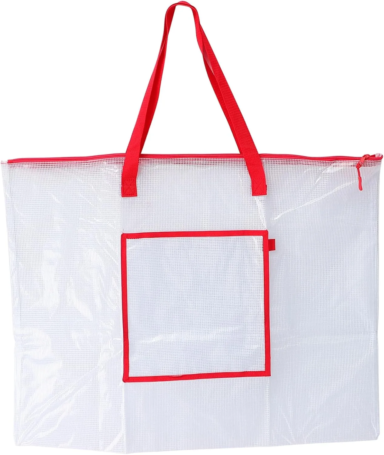 Transparent Art Portfolio Bag Durable Poster Storage Case with Zipper Handle for Bulletin Board Poster Board Organization for Teachers and Students