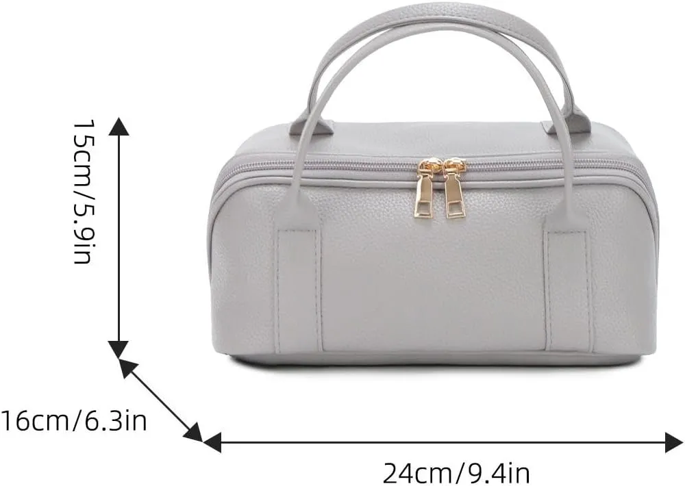 Transparent cosmetic bag, travel cosmetic bag makeup bag organizer makeup travel bag (Grey)