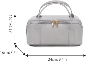 Transparent cosmetic bag, travel cosmetic bag makeup bag organizer makeup travel bag (Grey)