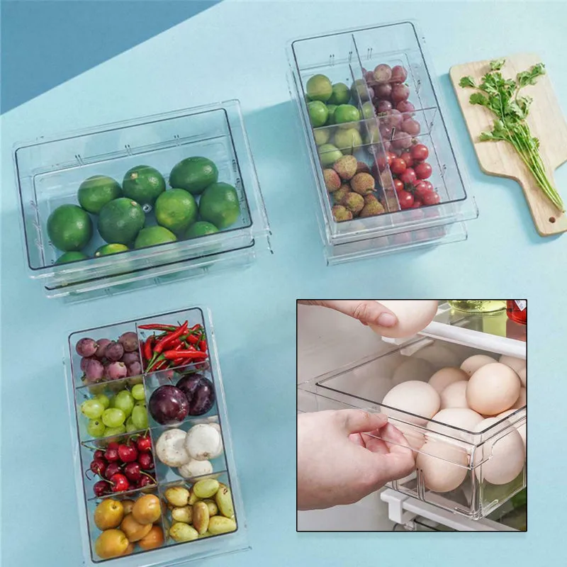 Transparent Refrigerator Organizer Bin Storage Box
