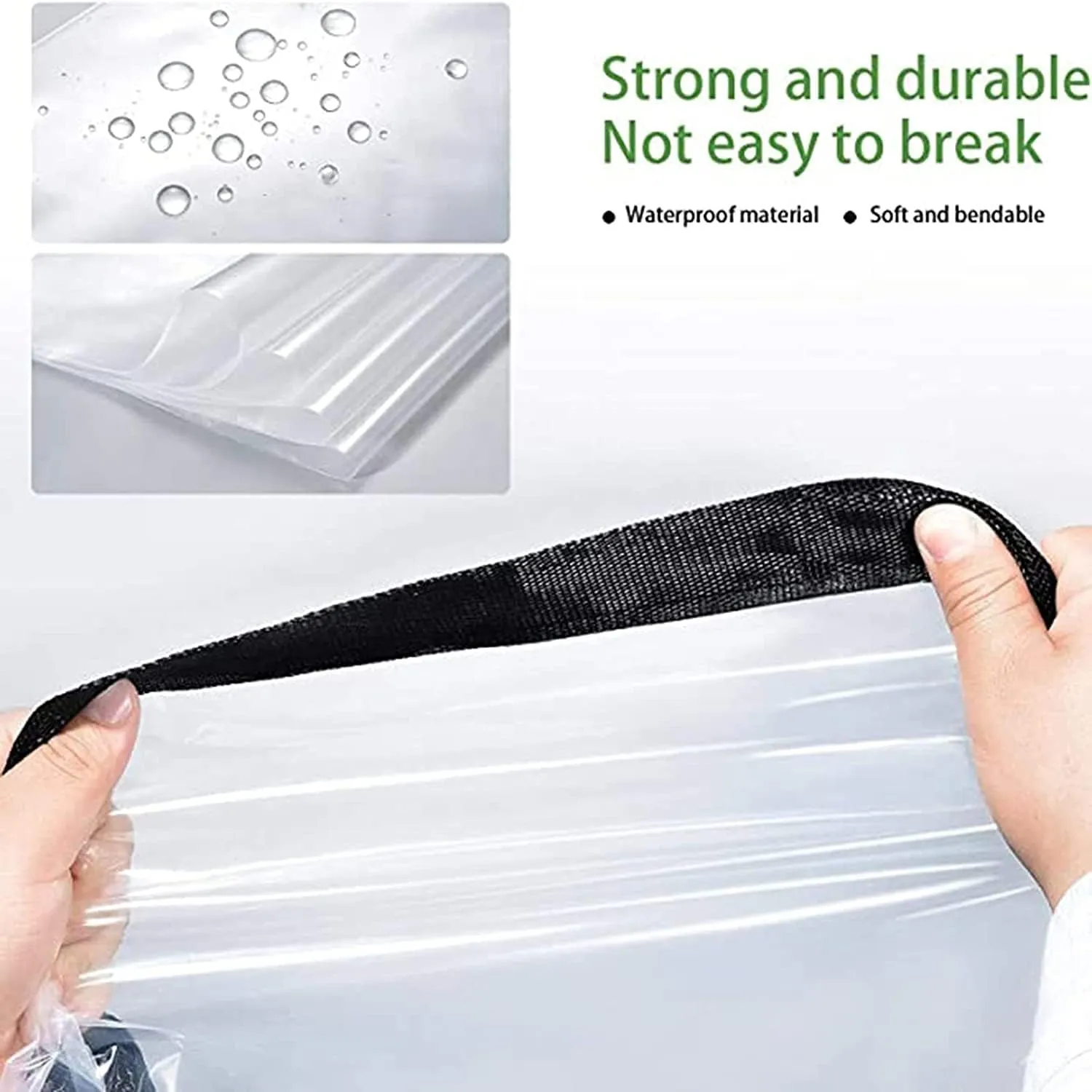 Transparent Waterproof Plastic Tarpaulin, 7 * 10ft 7 * 13ft 7 * 16ft Clear-Waterproof-Tarps-Outdoor，Windproof Clear Plastic Tarps,for Garden Winter(7x7 ft(2x2m))