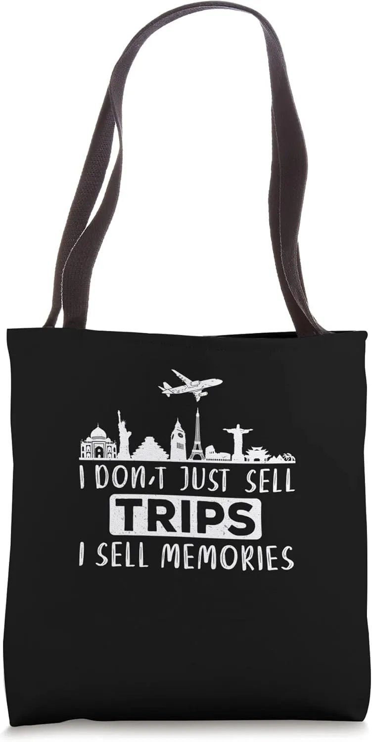 Travel Consultant Agent Sell Memories Funny Tour Operator Tote Bag