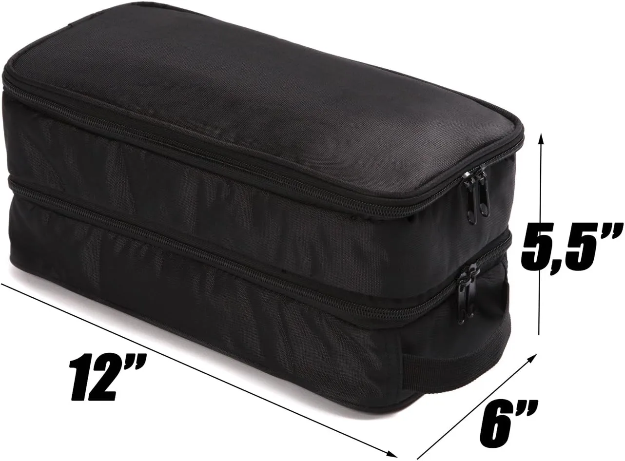 Travel Hanging Toiletry Bag For Men And Women - Large Mens Hang Toiletry Bag For Traveling - Waterproof Shaving Bag Organizer With Hook And Many Pockets (Black L)