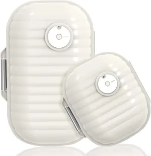Travel Pill Organizer, 2 Pack Portable Pill Box 7 Day Small Pill Case Moisture Proof Daily Medicine Vitamin Container for Vitamins, Supplements Medication Tracker Travel Essentials (Small  Large)