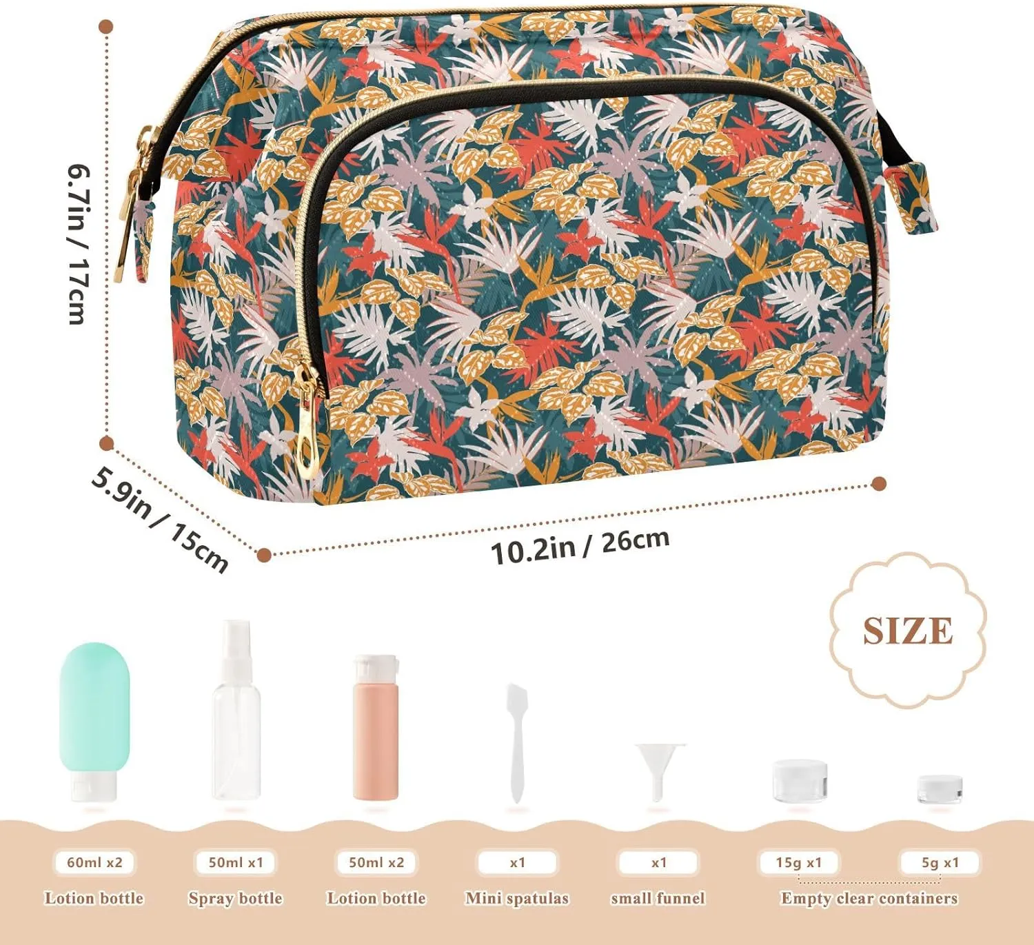 Travel Quilted Makeup Bag Toiletry Organizer Pouch Storage Make Up Bag Large Quilted Cosmetic Bag Wide Open T1