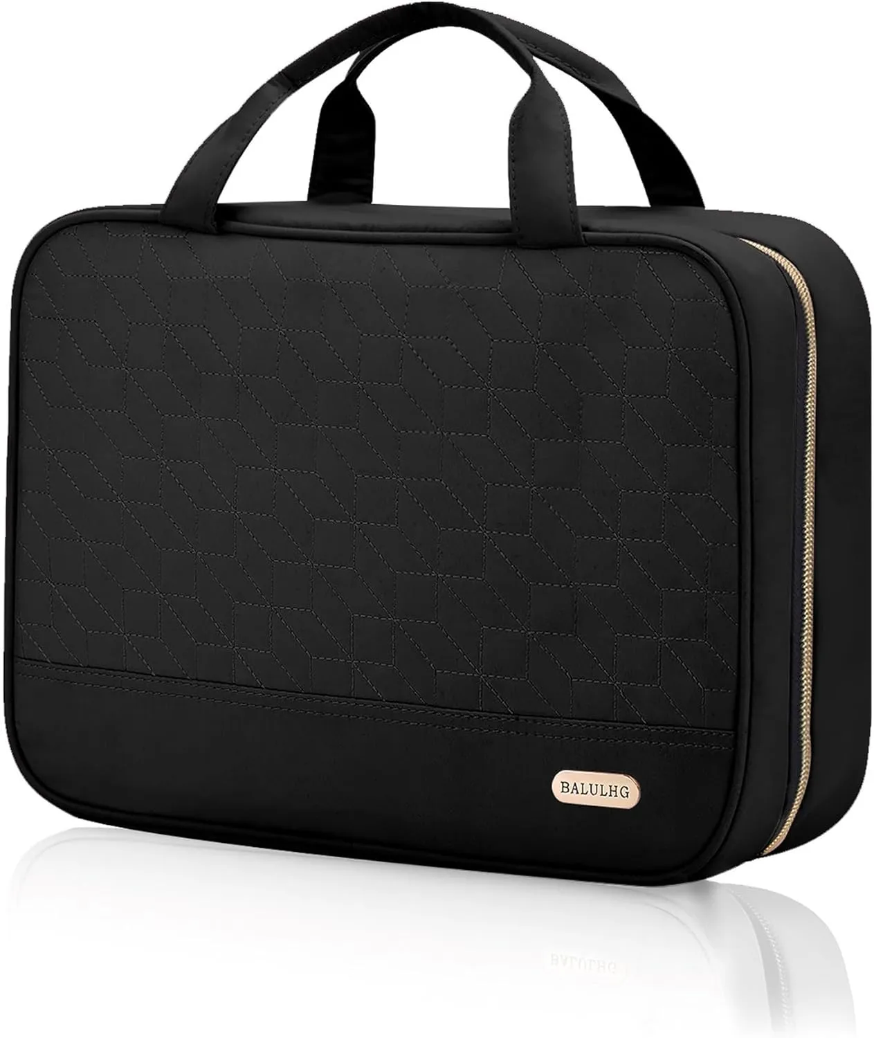 Travel Toiletry Bag for Women with Hanging Hook Traveling Essentials Organizer Water-Resistant Hanging Makeup and Toiletry Bag for Cosmetic Toiletries Make-Up,039-Small-Black