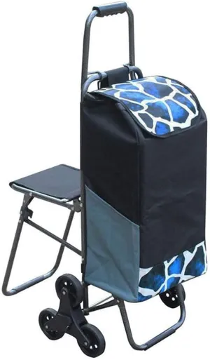Trolley Multi-Function Shopping Cart Large Capacity Super Lightweight Handy Wheeled Groceries Trolley Bag Case with Main Compartment and Wheels Storage Hand Trucks,Black