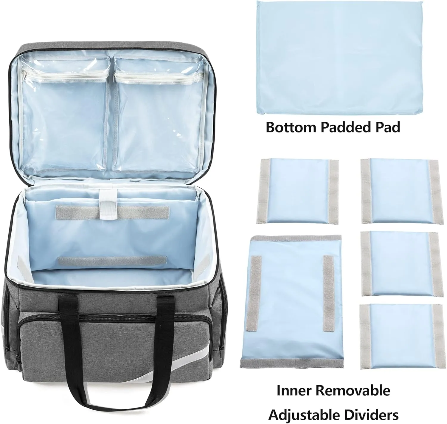 Trunab Rolling Medical Equipment Storage Bag,First Aid Kits Bag for Nurses and Doctors,EMT, EMS