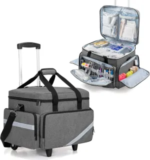 Trunab Rolling Medical Equipment Storage Bag,First Aid Kits Bag for Nurses and Doctors,EMT, EMS