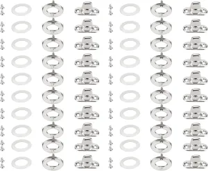 Twist Lock Fasteners, Zinc Alloy Turn Button Stud Mounting Screws for Marine Canvas Tarps Tents, Secure & Adjustable Tension (100pcs)