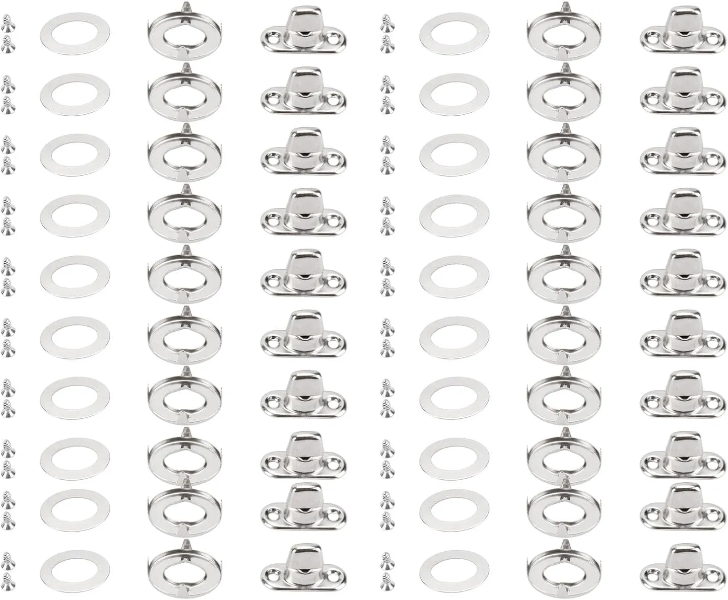 Twist Lock Fasteners, Zinc Alloy Turn Button Stud Mounting Screws for Marine Canvas Tarps Tents, Secure & Adjustable Tension (100pcs)