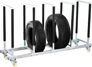 Tyre Rack Commercial Grade Tire Rack Rim Stand, Wheeled Heavy-Duty Tyre Holder for Auto Repair Shops Garage Shedor(