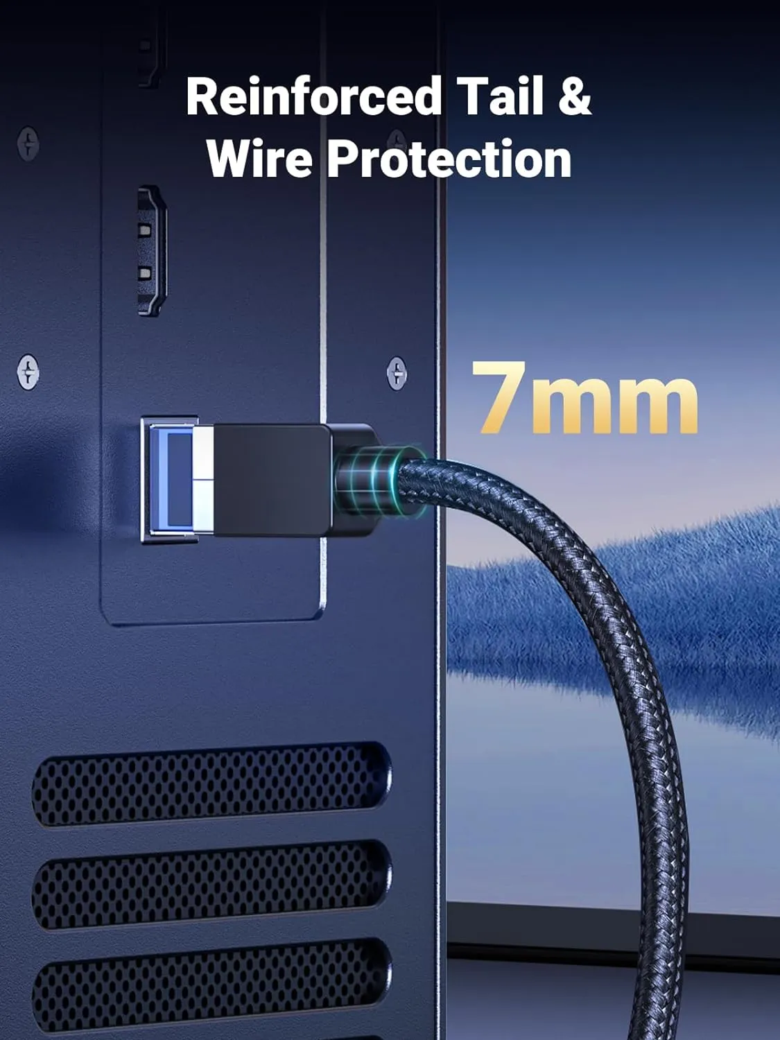 UGREEN Cat 8 Ethernet Cable 50FT, High Speed Braided 40Gbps 2000Mhz Network Cord Cat8 RJ45 Shielded Indoor Heavy Duty LAN Cables Compatible for Gaming PC PS5 PS4 PS3 Xbox Modem Router 50FT