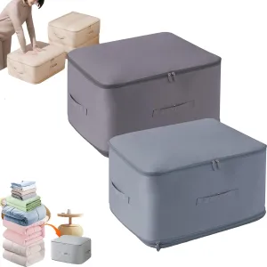 Ultra Space Saving Self Compression Organizer, Blanket Storage Bags, Comforter Storage for Organizing Bedroom, Closet, Clothing, Comforter (2pcs-C, X-Large (for quilts))