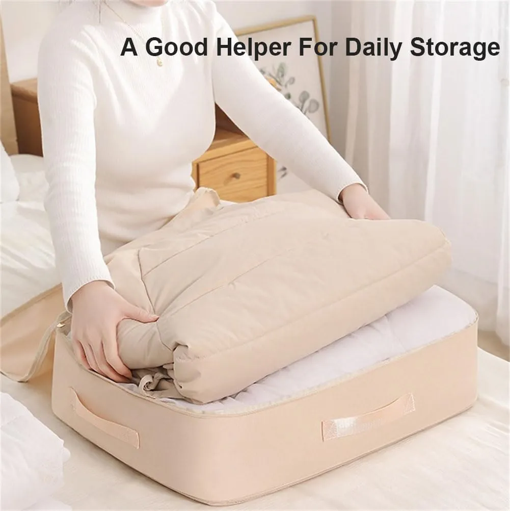 Ultra Space Saving Self Compression Organizer, Blanket Storage Bags, Comforter Storage for Organizing Bedroom, Closet, Clothing, Comforter (2pcs-C, X-Large (for quilts))