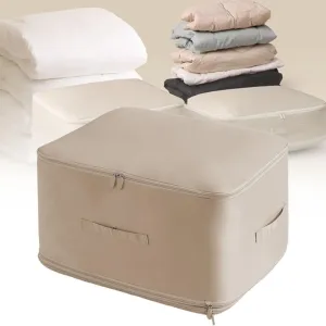 Ultra Space Saving Self Compression Organizer, Space Saving Self Compression Organizer for Comforters, 2024 New Self Compression Moving Organizer Bags Heavy Duty Moving Bags (Beige, X-Large)