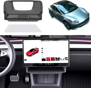 Under Screen Storage for Tesla Model 3 Highland 2024-2025/2025 Tesla Model Y Accessories with Hidden Shelf for Center Console Organizer