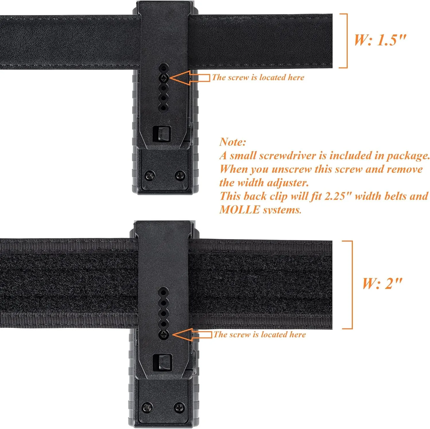 Universal Baton Holder w/Duty Belt/MOLLE Clip Police Baton Holster 16"-21"-26" Telescopic Baton Pouch ASP Baton Carrier Expandable Baton/Flashlight Carry Case Law Enforcement Security Officer