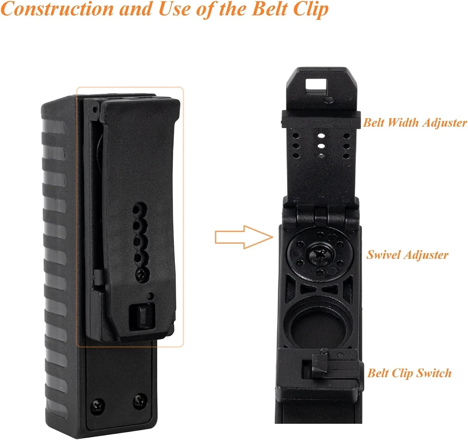 Universal Baton Holder w/Duty Belt/MOLLE Clip Police Baton Holster 16"-21"-26" Telescopic Baton Pouch ASP Baton Carrier Expandable Baton/Flashlight Carry Case Law Enforcement Security Officer