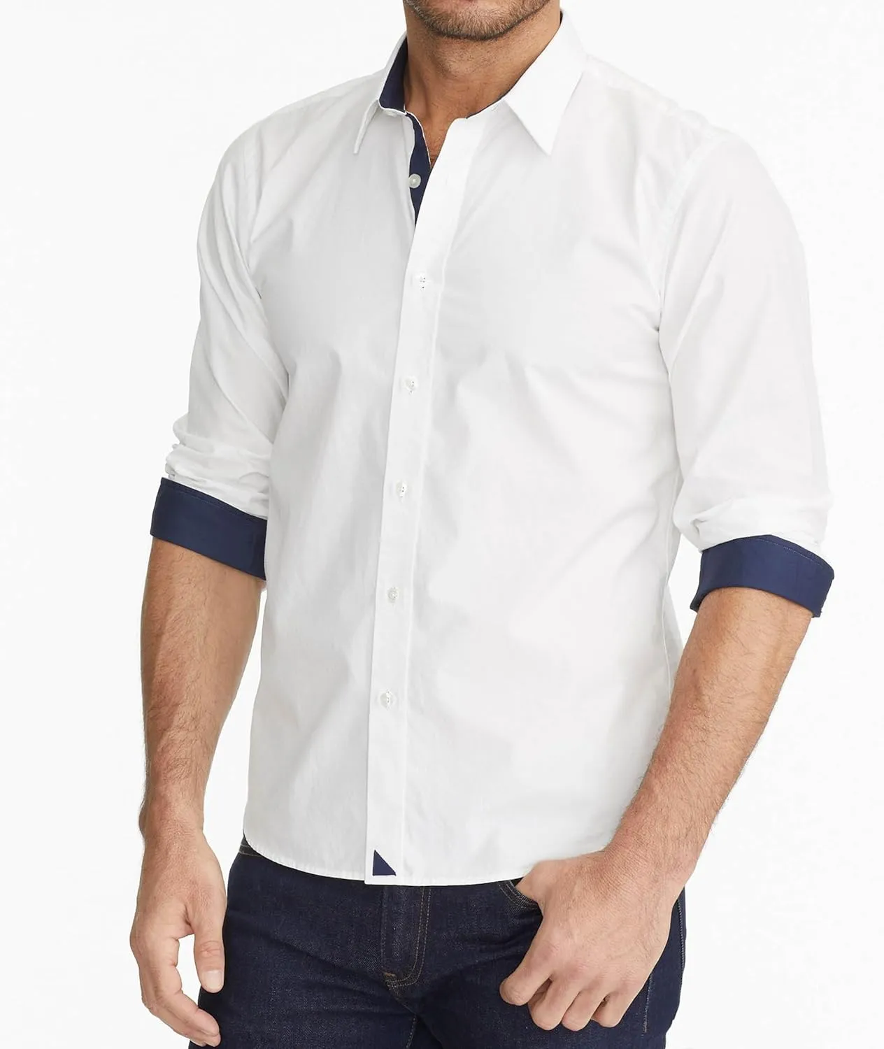 UNTUCKit Las Cases - Untucked Shirt for Men, Long Sleeve, Wrinkle-Free, Slim Fit