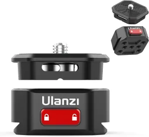 Upgrade Claw Quick Release Plate Camera Mount w Arca Swiss Slot, DSLR Stabilizer Adapter Compatible with Sony/Nikon/Canon Cameras Zhiyun/DJI Gimbal/Slider/Tripod Plate 1/4" Screw Video Shooting