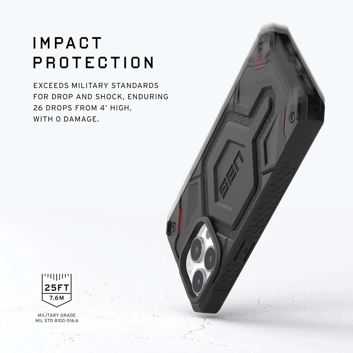 URBAN ARMOR GEAR UAG Case Compatible with iPhone 15 Pro Case 6.1" Monarch Pro Kevlar Black Built-in Magnet Compatible with MagSafe Charging Premium Rugged Military Grade Dropproof Protective Cover