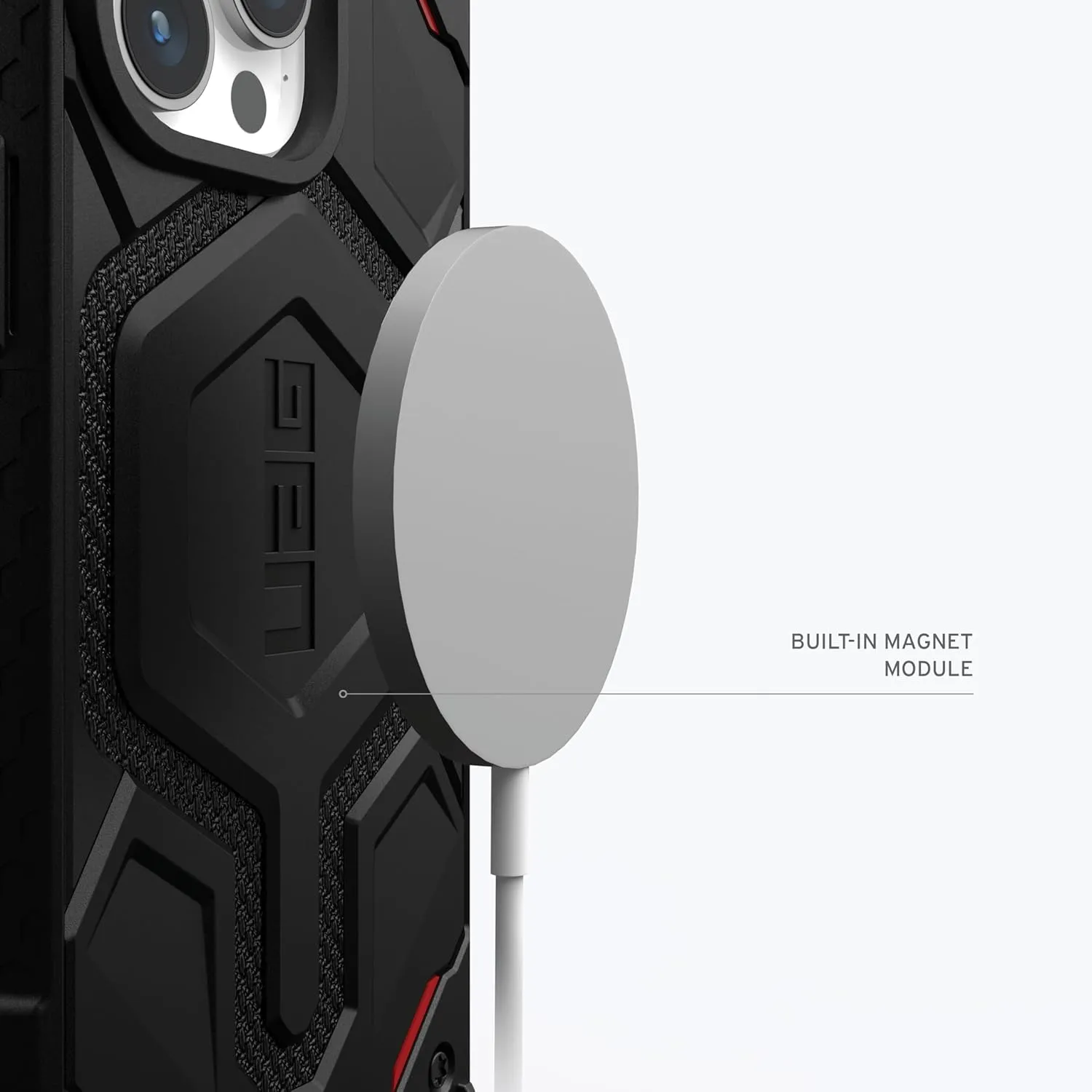 URBAN ARMOR GEAR UAG Case Compatible with iPhone 15 Pro Case 6.1" Monarch Pro Kevlar Black Built-in Magnet Compatible with MagSafe Charging Premium Rugged Military Grade Dropproof Protective Cover
