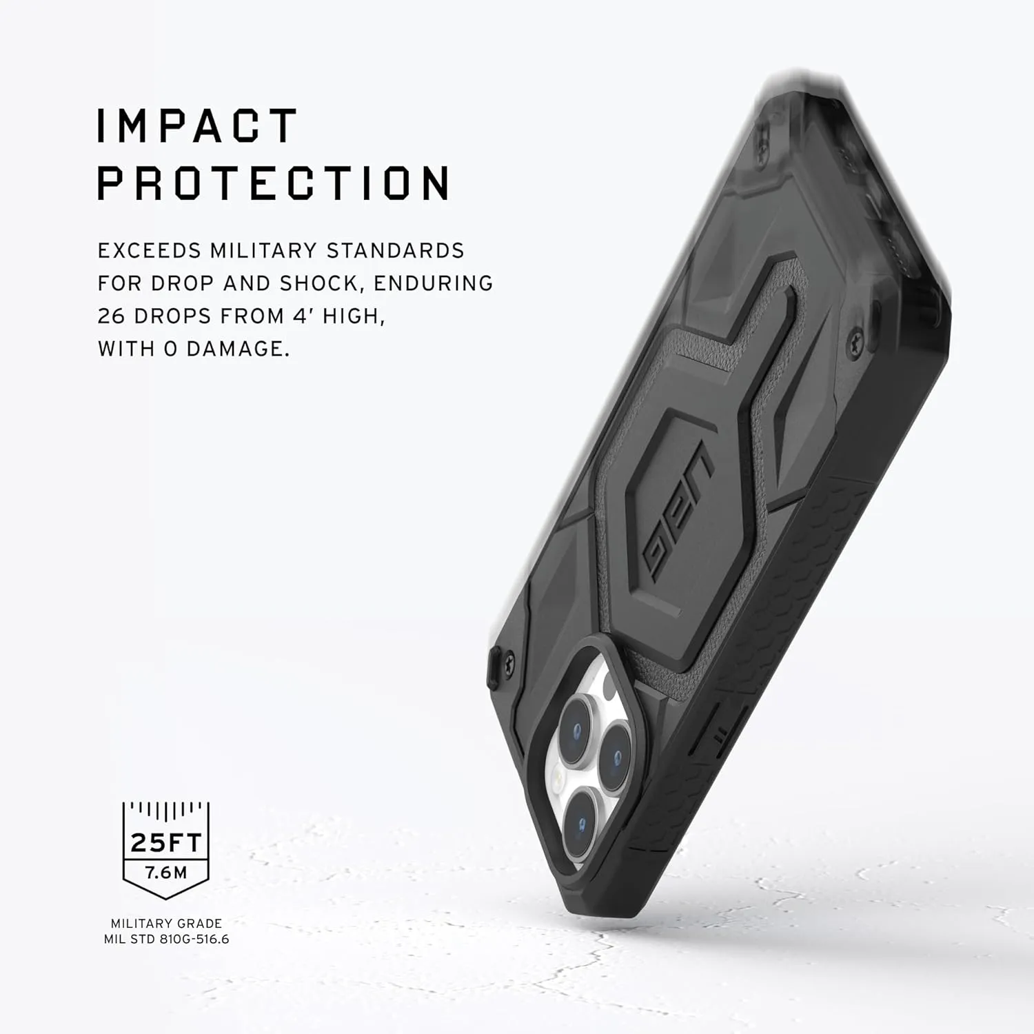 URBAN ARMOR GEAR UAG Case Compatible with iPhone 15 Pro Max Case 6.7" Monarch Pro Black Built-in Magnet Compatible with MagSafe Charging Premium Rugged Military Grade Dropproof Protective Cover
