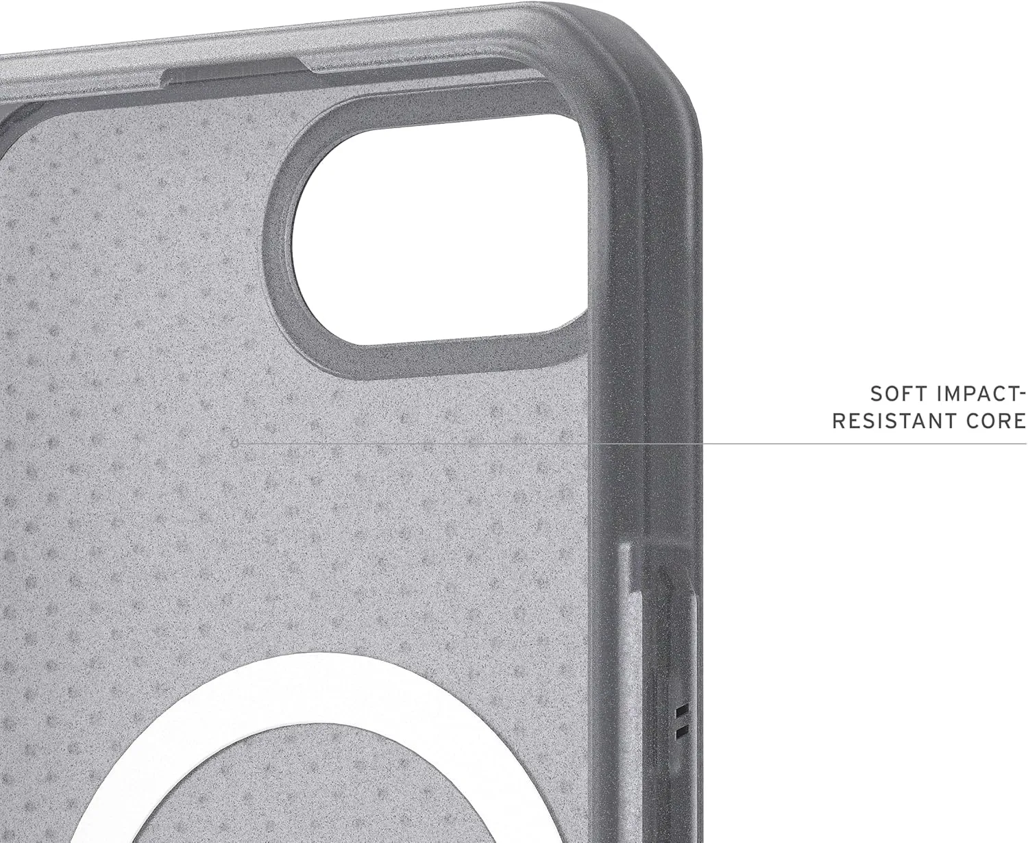 URBAN ARMOR GEAR UAG Designed for iPhone 16e Case Dot - Compatible with MagSafe Rugged Lightweight Textured Clear Military Grade Drop Proof Protective Cover, Ash