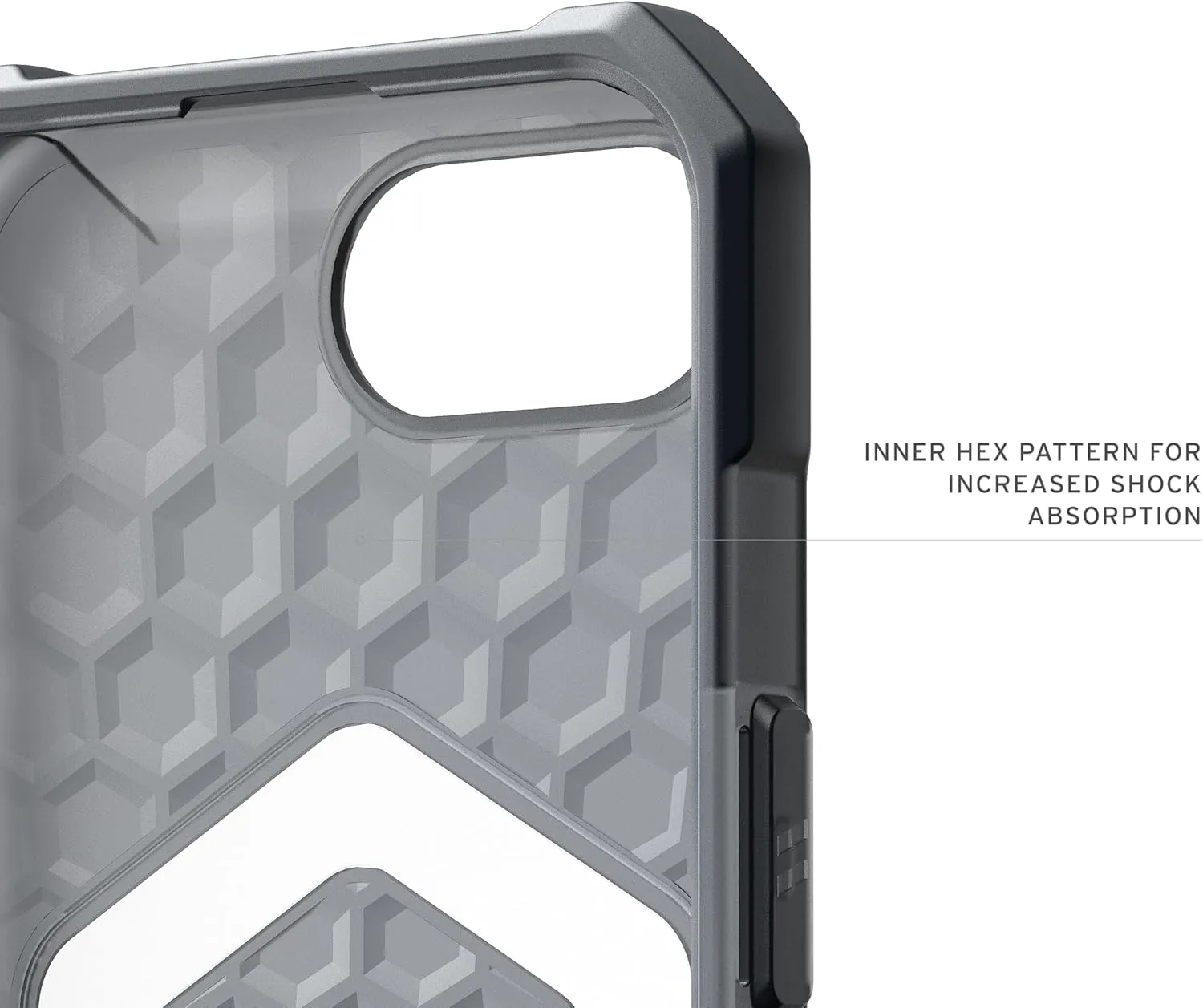 URBAN ARMOR GEAR UAG Designed for iPhone 16e Case Essential Armor - Compatible with MagSafe Rugged Military Grade Drop Proof Clear Protective Cover, Translucent Ash