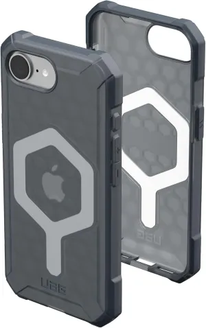 URBAN ARMOR GEAR UAG Designed for iPhone 16e Case Essential Armor - Compatible with MagSafe Rugged Military Grade Drop Proof Clear Protective Cover, Translucent Ash