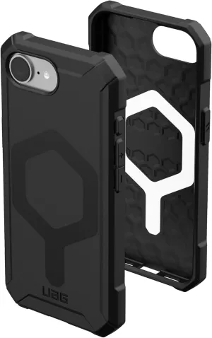 URBAN ARMOR GEAR UAG Designed for iPhone 16e Case Essential Armor - Compatible with MagSafe Rugged Military Grade Drop Proof Military Grade Drop Proof Protective Cover, Opaque Black